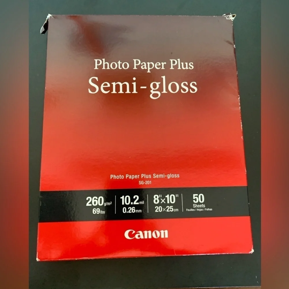 Cannon SG-201 Photo Paper Plus Semi Gloss, 50 sheets, NWT